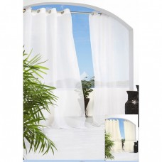 Escape  Grommet Top Voile 54 x 84-inch Indoor/Outdoor Curtain Panel Pair   
